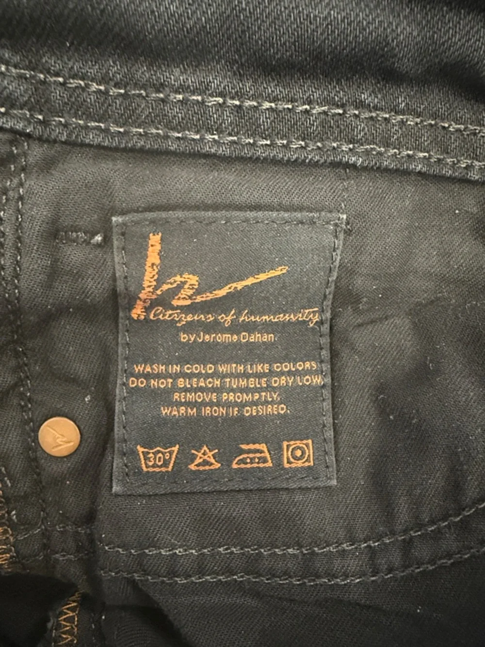 Citizens of Humanity Black Straight Jeans Size 29